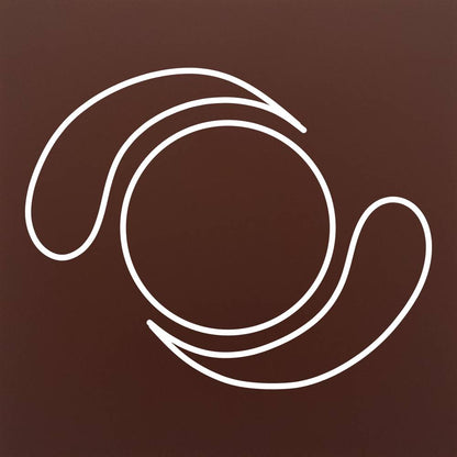 Tableta din ciocolata – Vartej yin–yang – model alb pe ciocolata