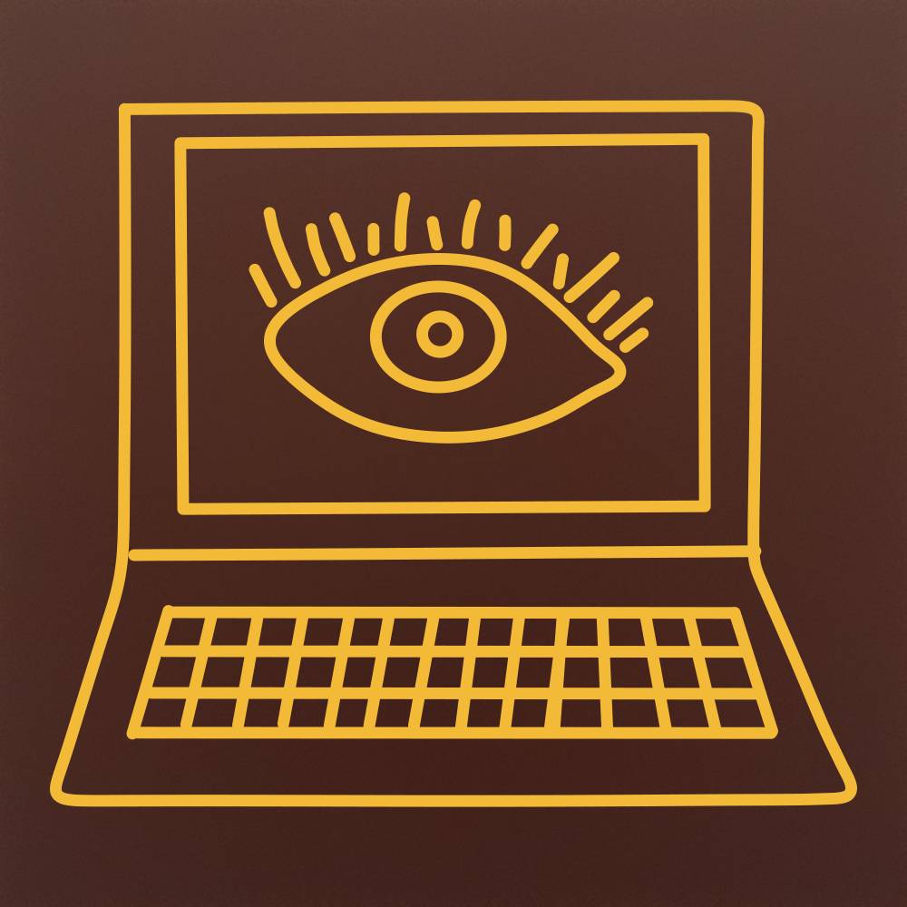 Tableta din ciocolata – Laptop cu ochi – monitorizare – model Multicolor pe ciocolata