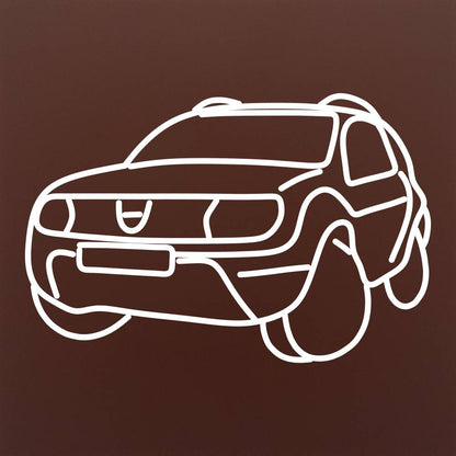 Tableta din ciocolata – SUV – contur – model alb pe ciocolata