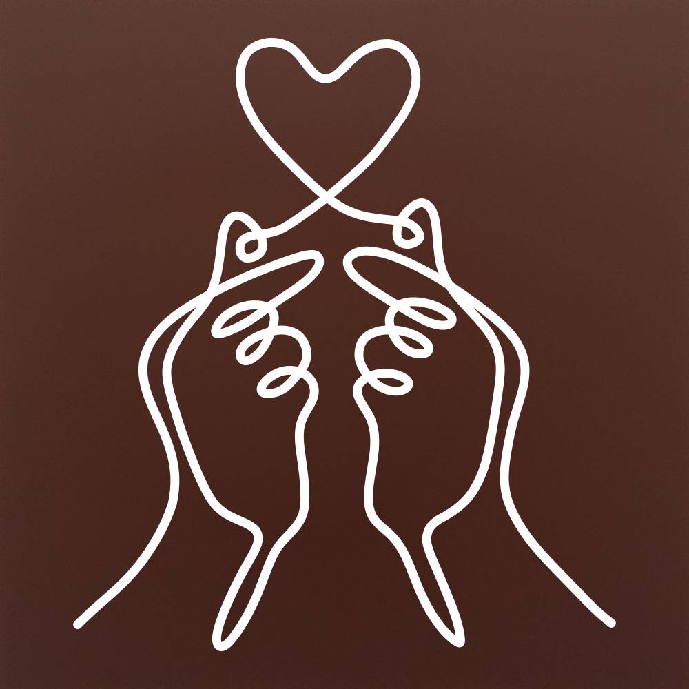 Tableta din ciocolata – Finger Heart Gesture – cadou pentru cupluri – model alb pe ciocolata