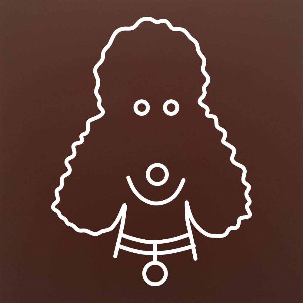 Tableta din ciocolata – Bichon cret – model alb pe ciocolata
