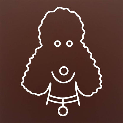 Tableta din ciocolata – Bichon cret – model alb pe ciocolata