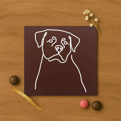 Rottweiler – portret linie simpla (profil)