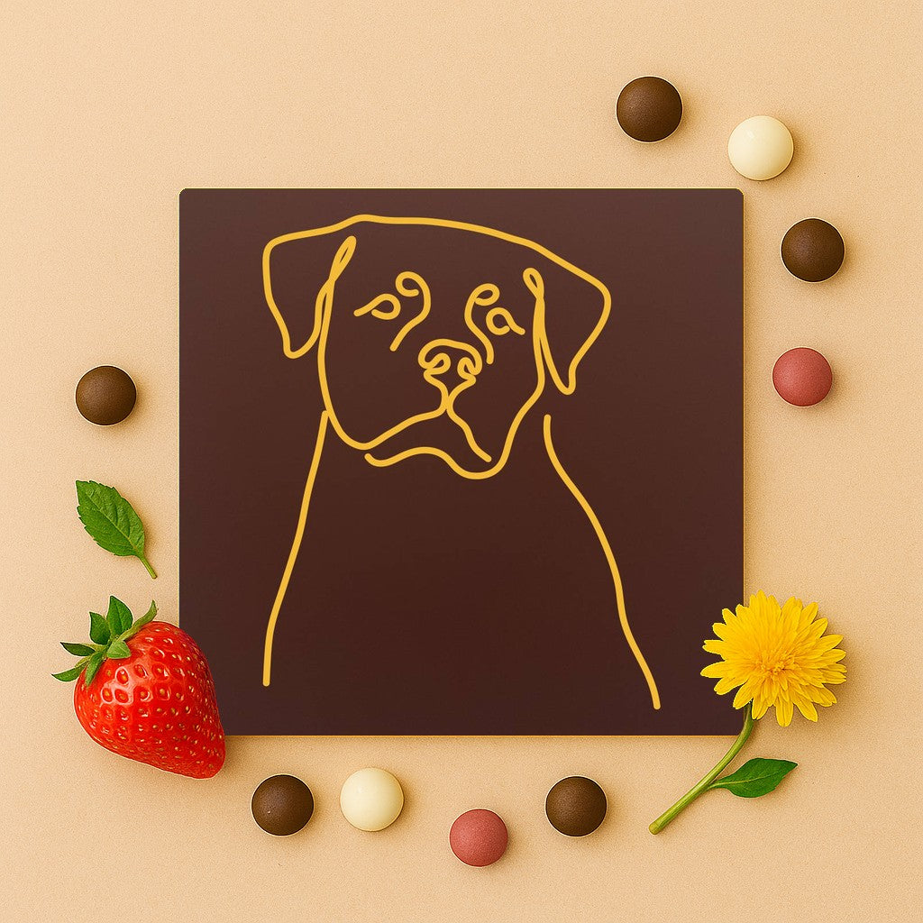 Rottweiler – portret linie simpla (profil)