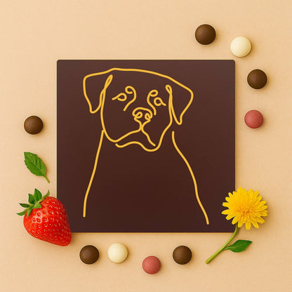 Rottweiler – portret linie simpla (profil)