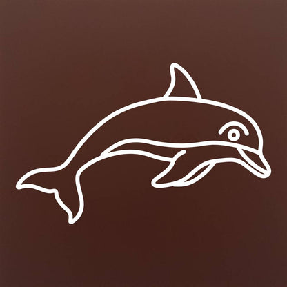 Tableta din ciocolata - Delfin in salt - model linework