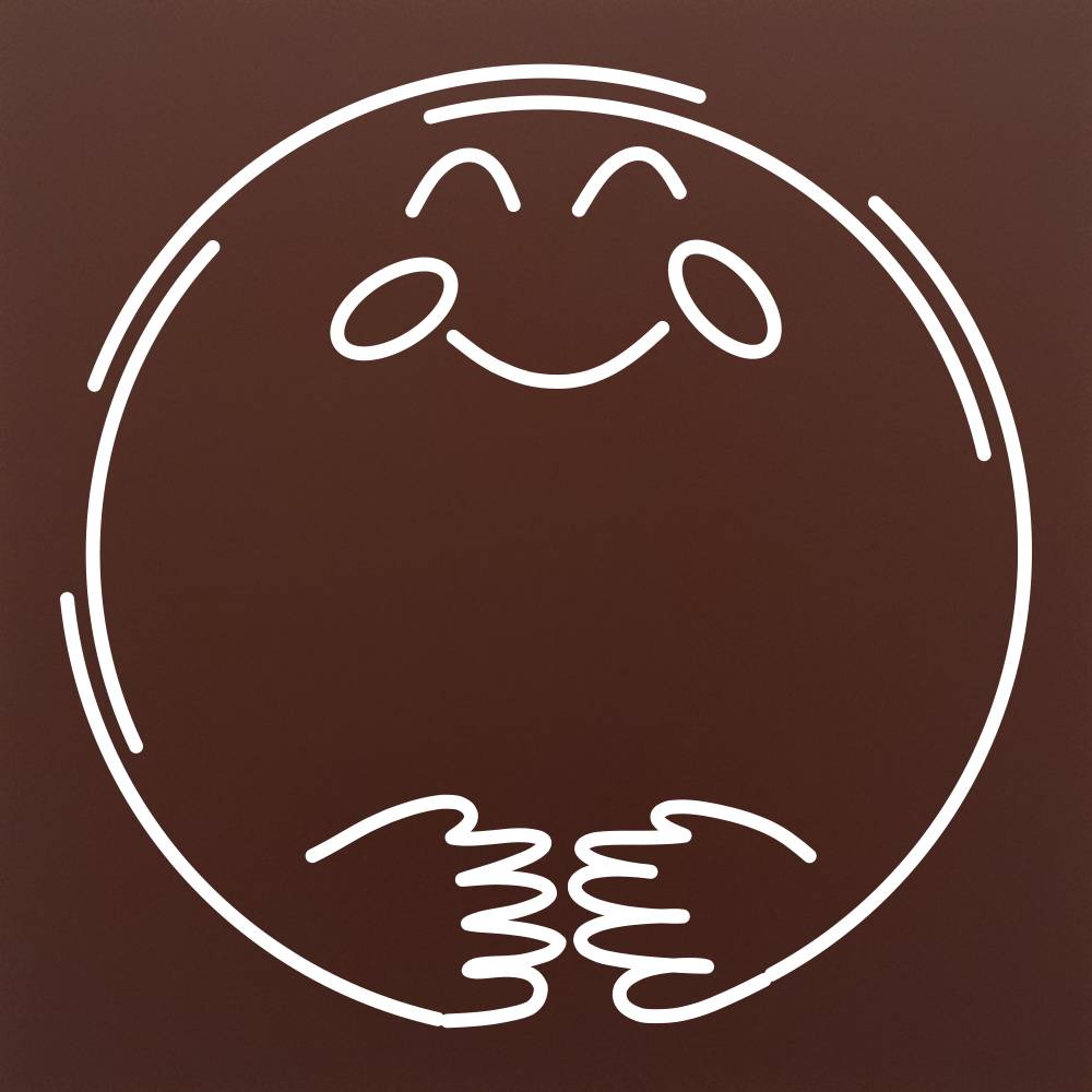Tableta din ciocolata - Emoticon imbratisare in cadru - model linework