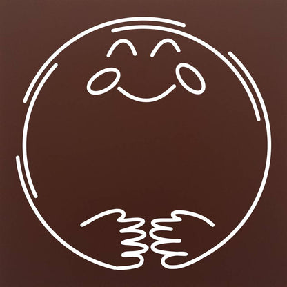 Tableta din ciocolata - Emoticon imbratisare in cadru - model linework