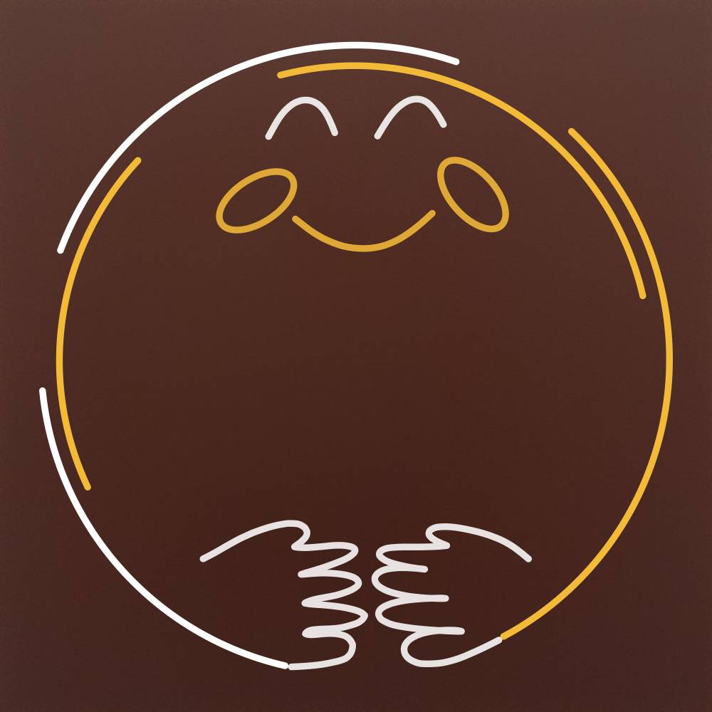 Tableta din ciocolata - Emoticon imbratisare in cadru - model linework