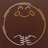 Tableta din ciocolata - Emoticon imbratisare in cadru - model linework