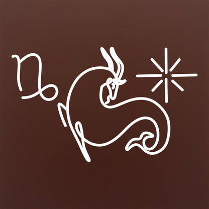 Tableta din ciocolata - Capricorn capra de mare - model linework