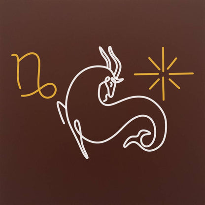 Tableta din ciocolata - Capricorn capra de mare - model linework