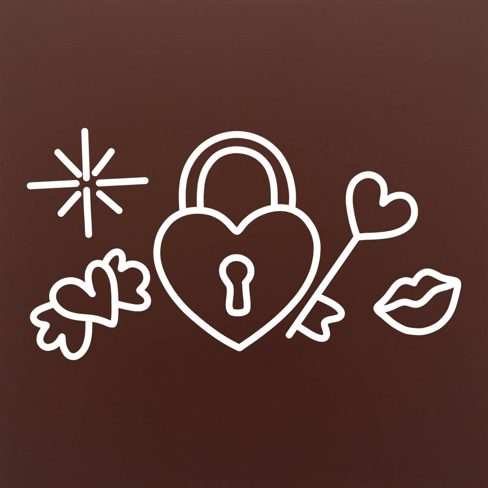 Tableta din ciocolata - Cheia si Lacatul mc - model linework