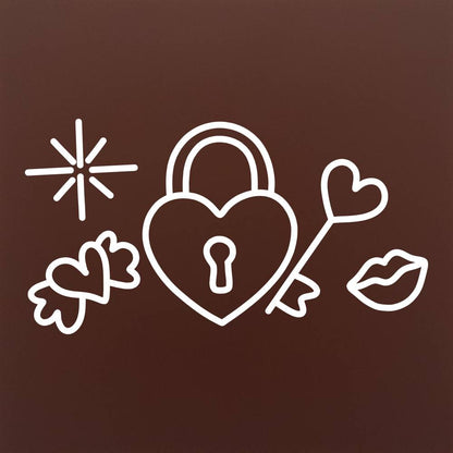 Tableta din ciocolata - Cheia si Lacatul mc - model linework