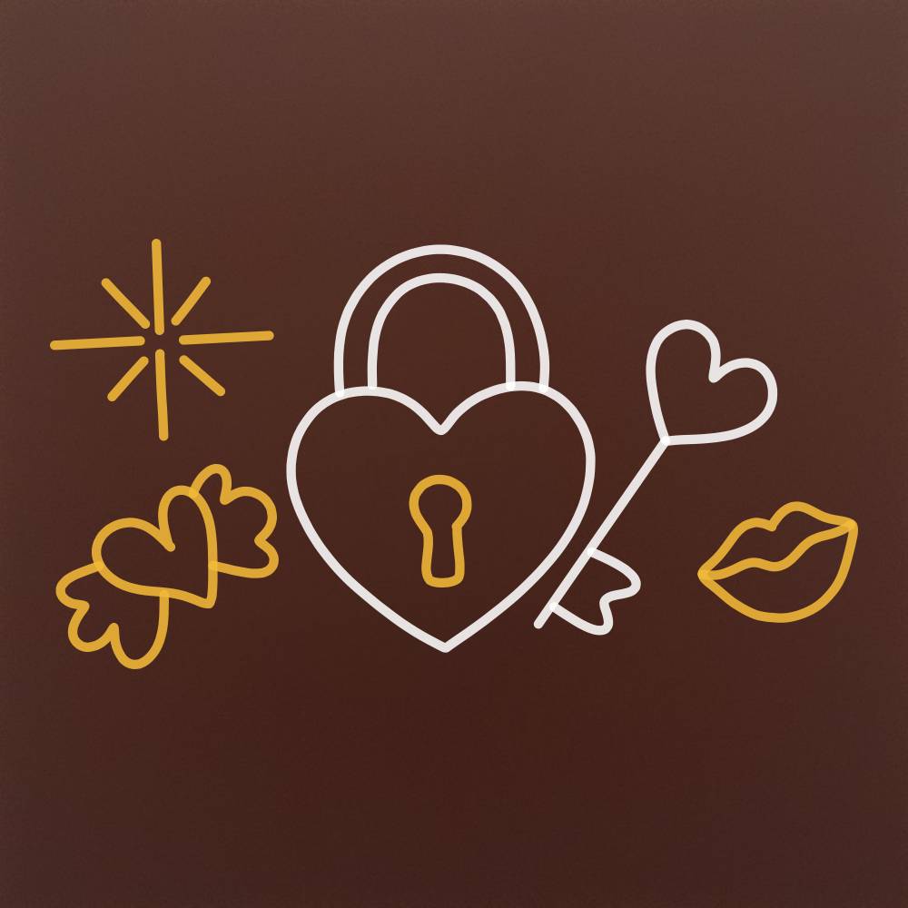 Tableta din ciocolata - Cheia si Lacatul mc - model linework