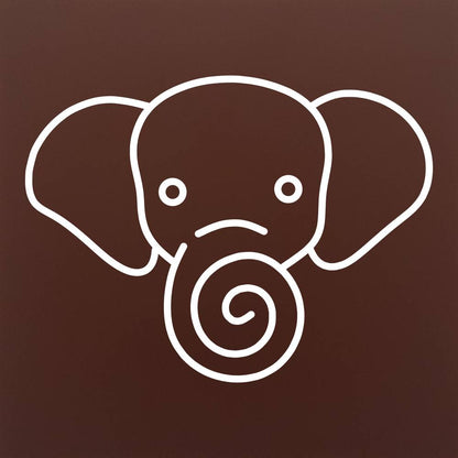 Tableta din ciocolata - Elefant spiralat - model linework