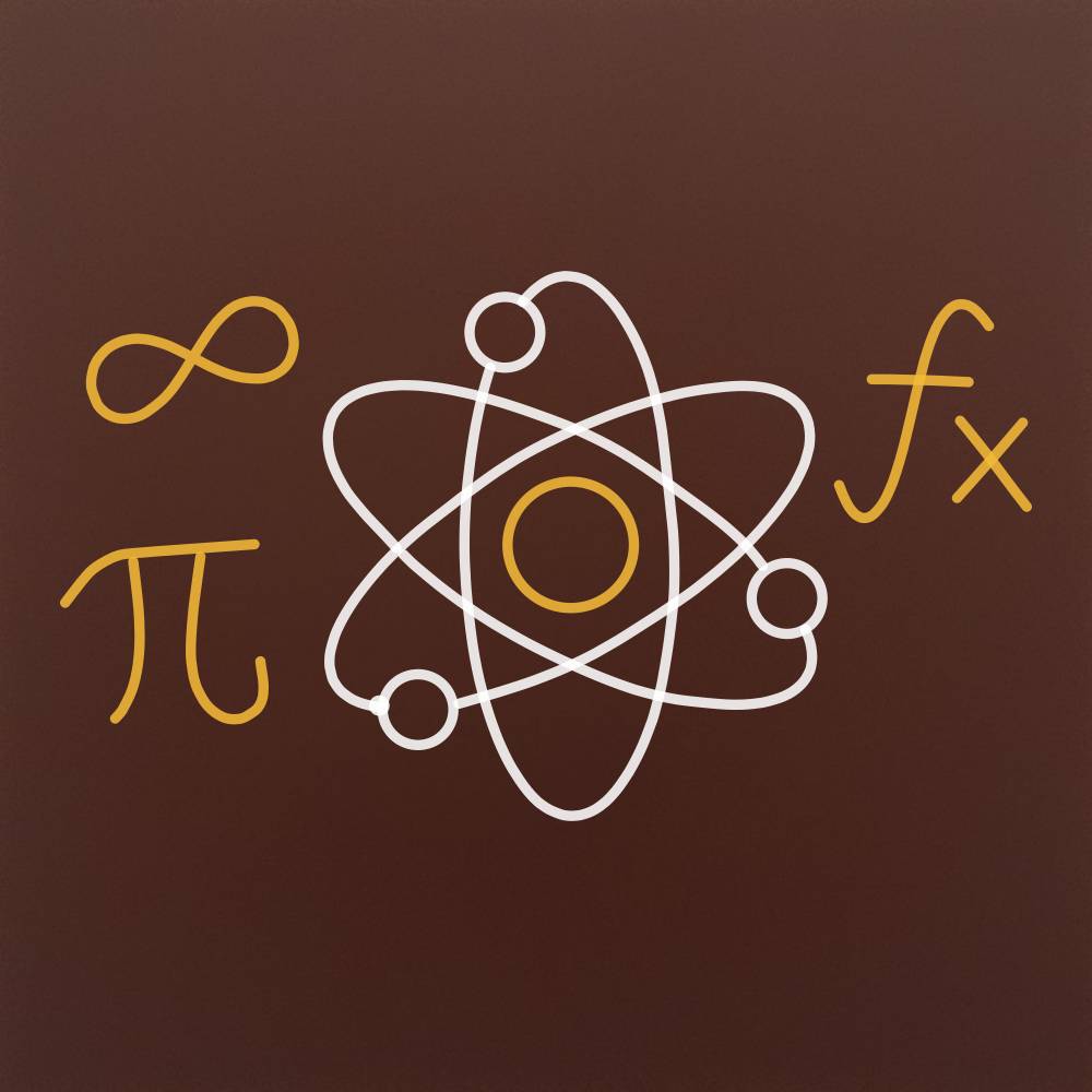 Tableta din ciocolata - Stiinta pe scurt: atom si formule - model linework