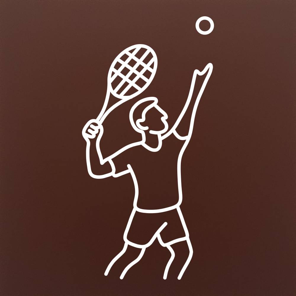 Tableta din ciocolata - Tenis - serva de as - model linework