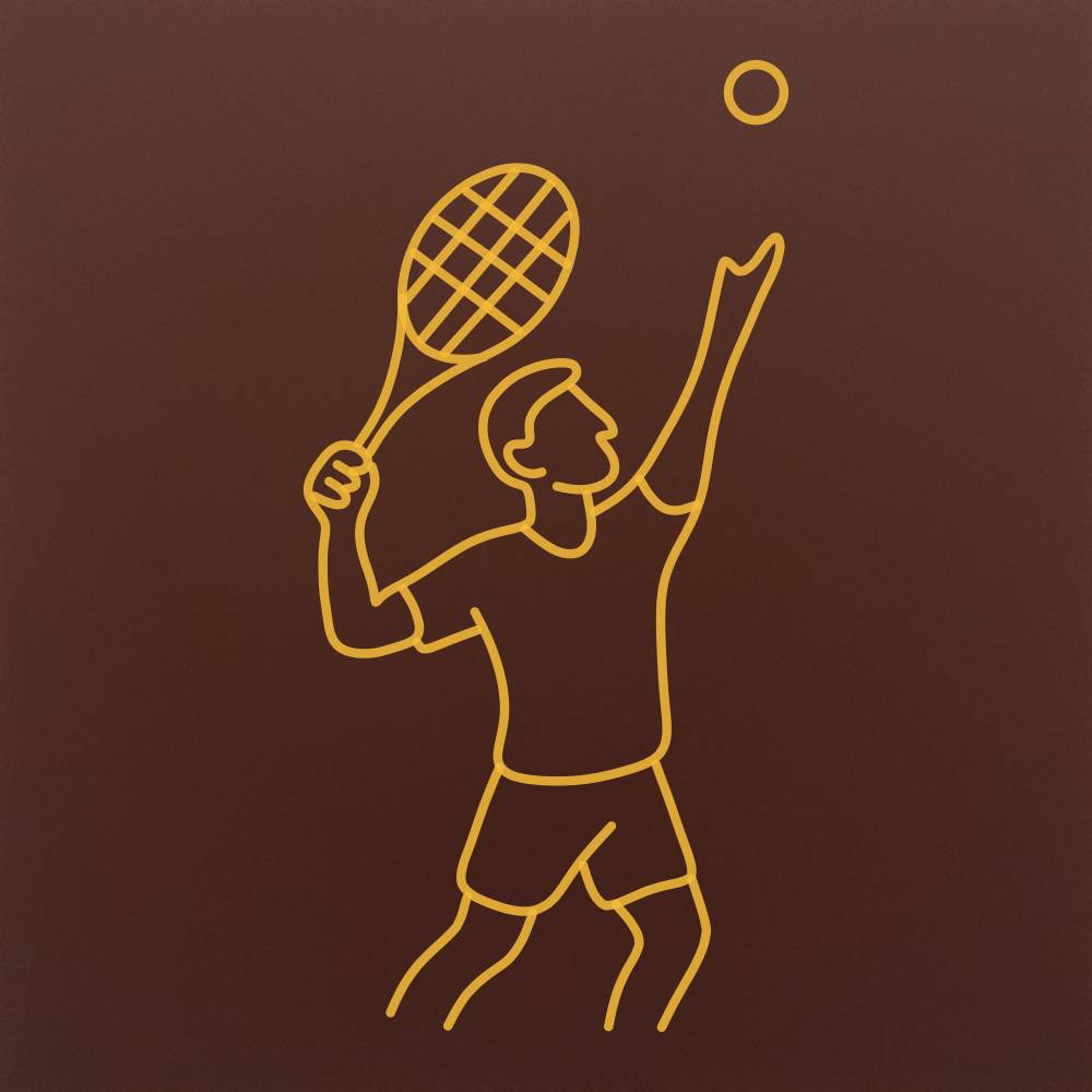 Tableta din ciocolata - Tenis - serva de as - model linework