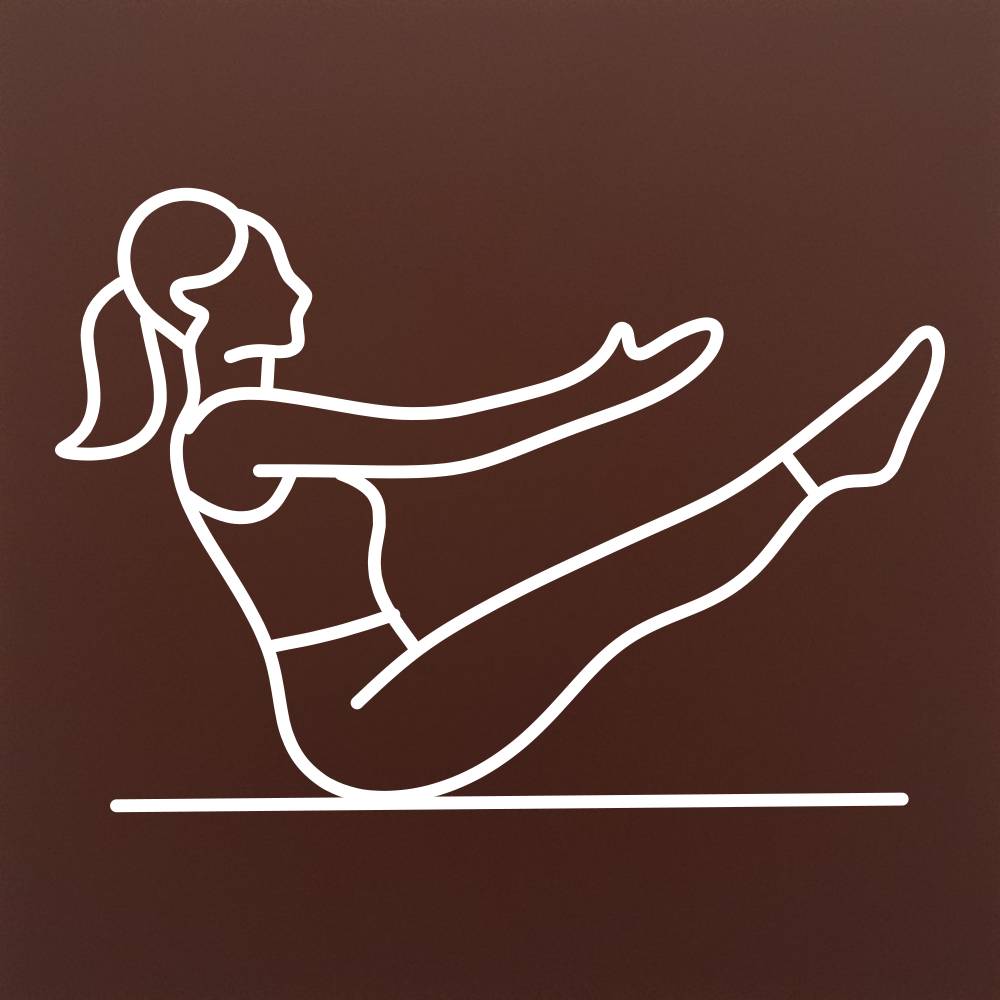 Tableta din ciocolata - Pilates barca - core activ - model linework
