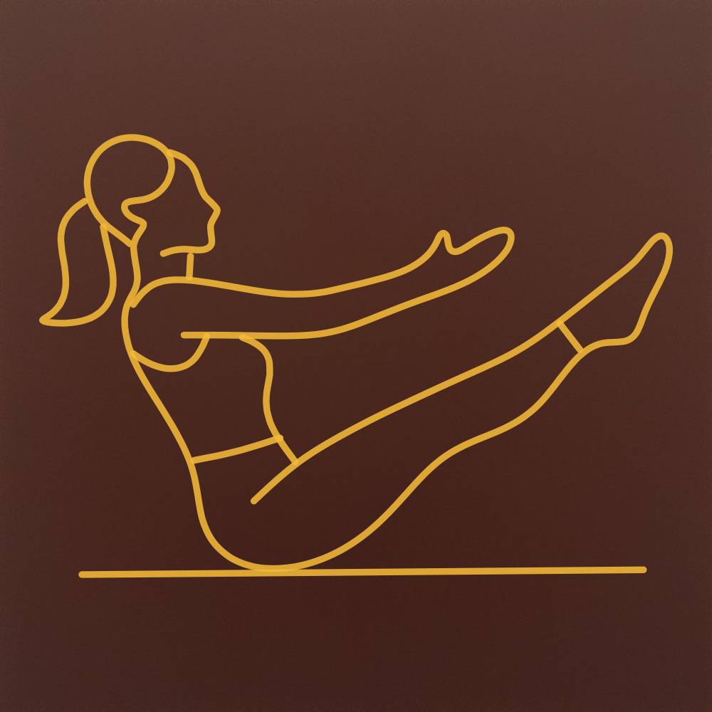 Tableta din ciocolata - Pilates barca - core activ - model linework