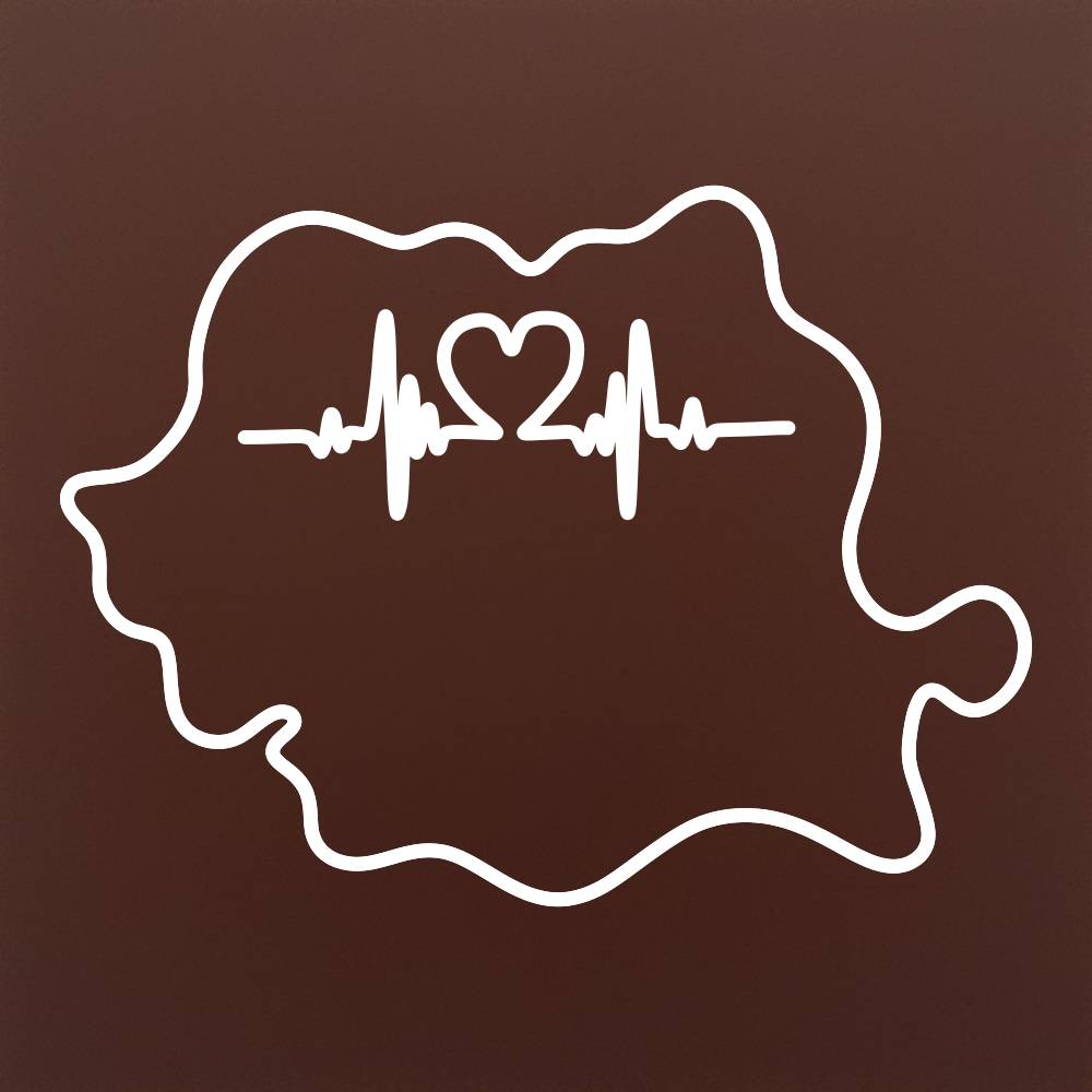 Harta Romaniei heart beat