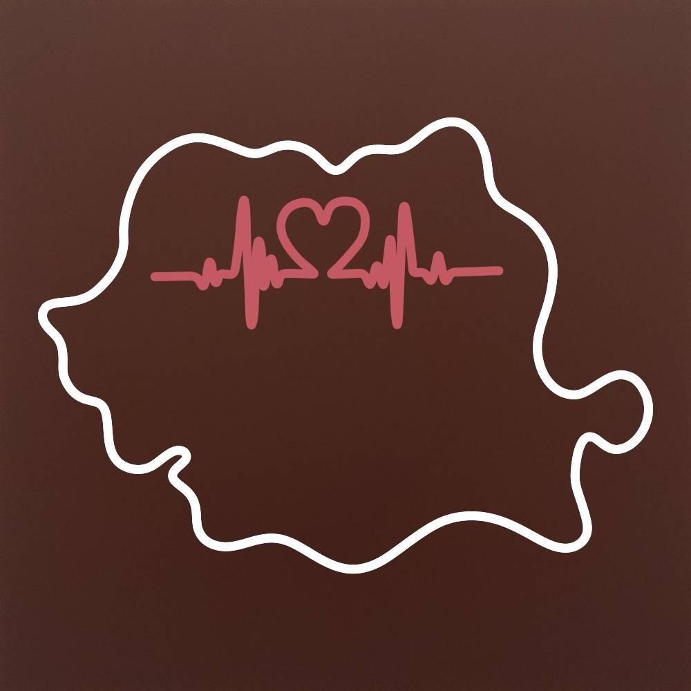 Harta Romaniei heart beat
