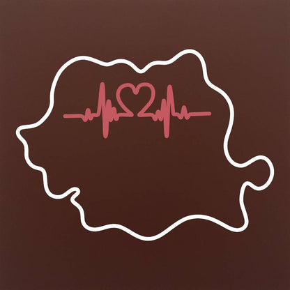 Harta Romaniei heart beat