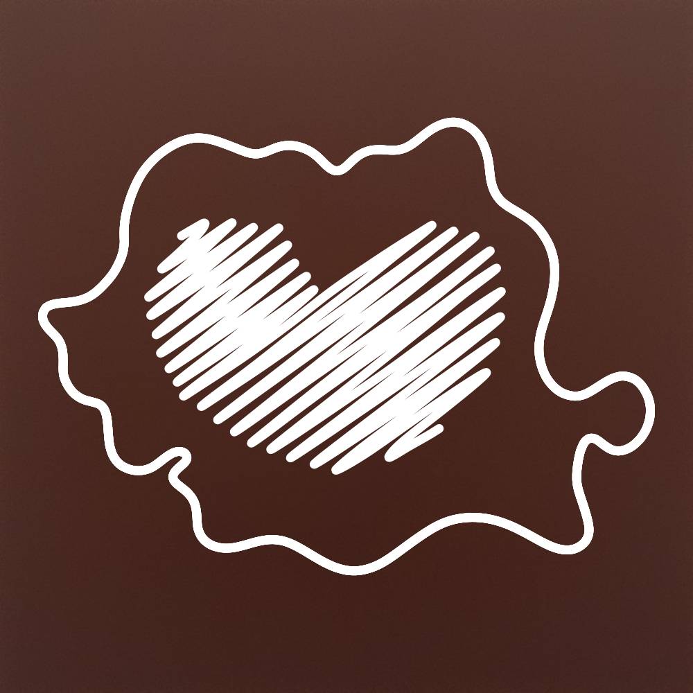 Harta Romaniei heart doodle