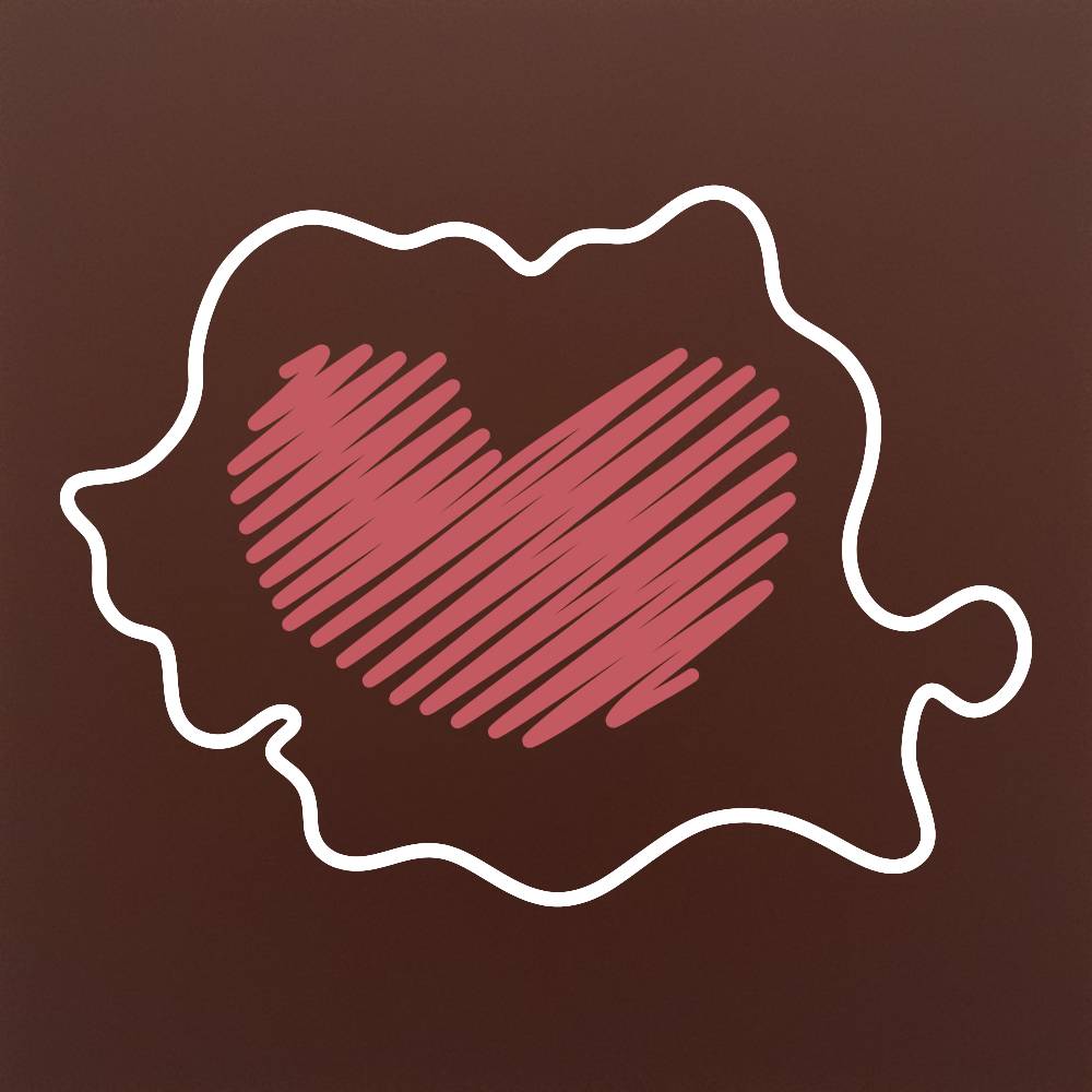 Harta Romaniei heart doodle