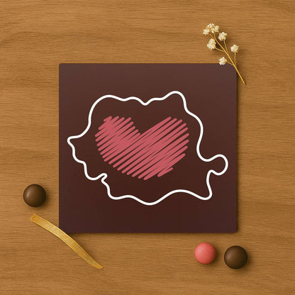 Harta Romaniei heart doodle