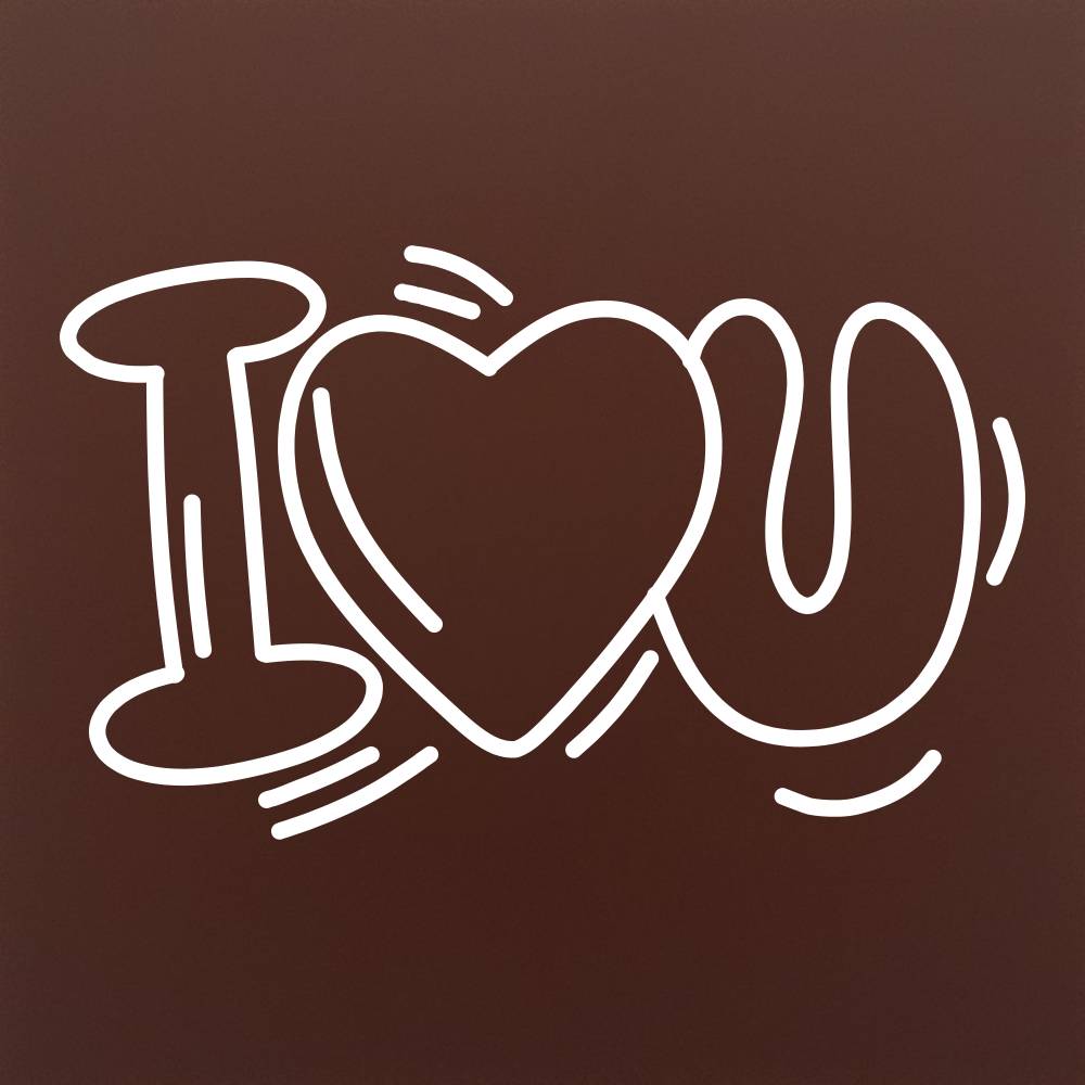 I love you in ciocolata
