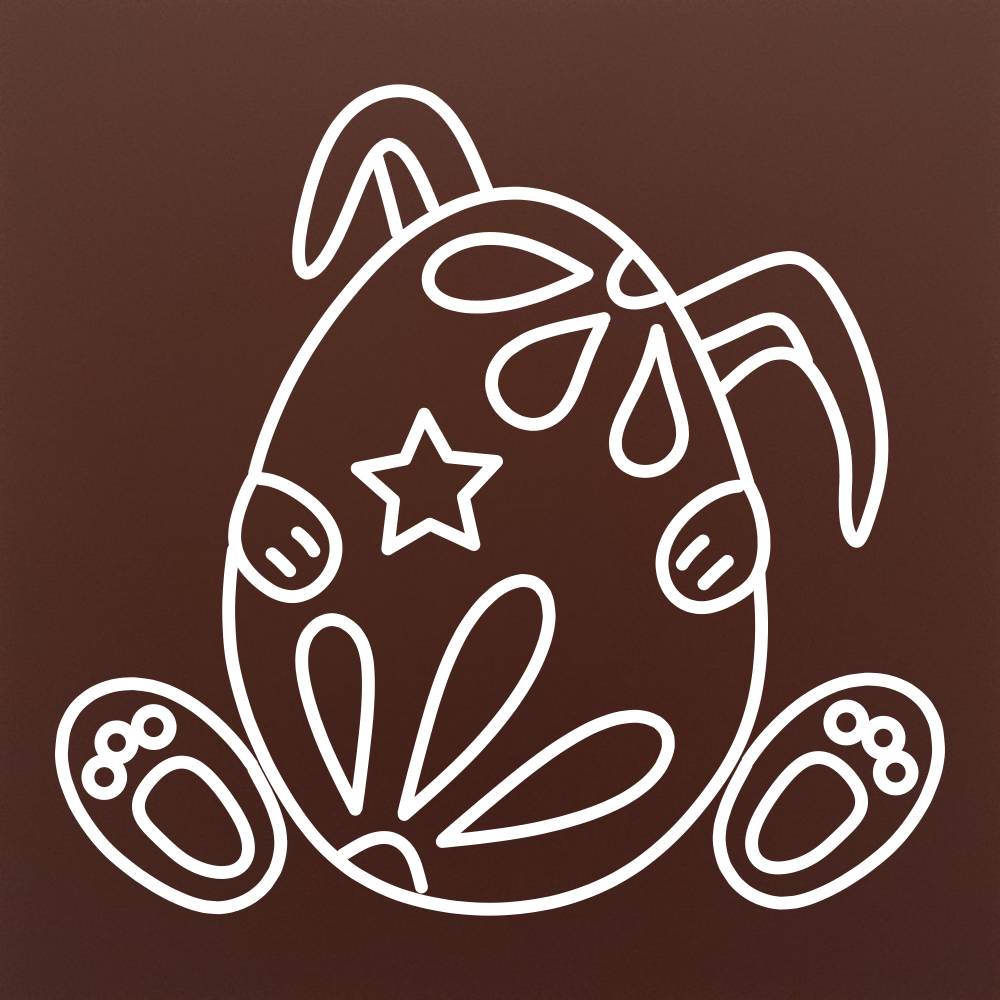 Iepurasul si oul de Paste in ciocolata