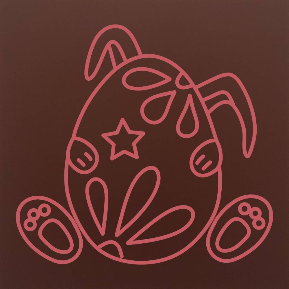 Iepurasul si oul de Paste in ciocolata