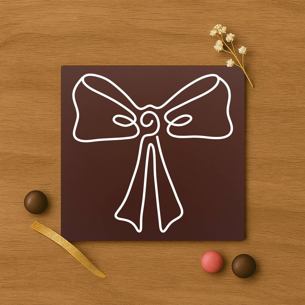 Chocolate-covered bow