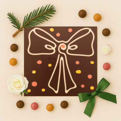 Chocolate-covered bow
