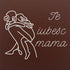 Tableta din ciocolata – Te iubesc, mama – mesaj pentru mama – model alb pe ciocolata