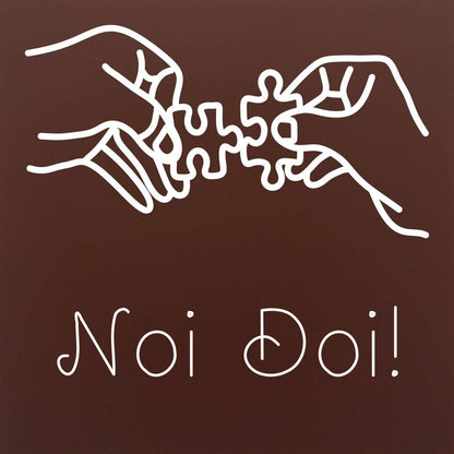 Tableta din ciocolata – Noi Doi – mesaj romantic – model alb pe ciocolata