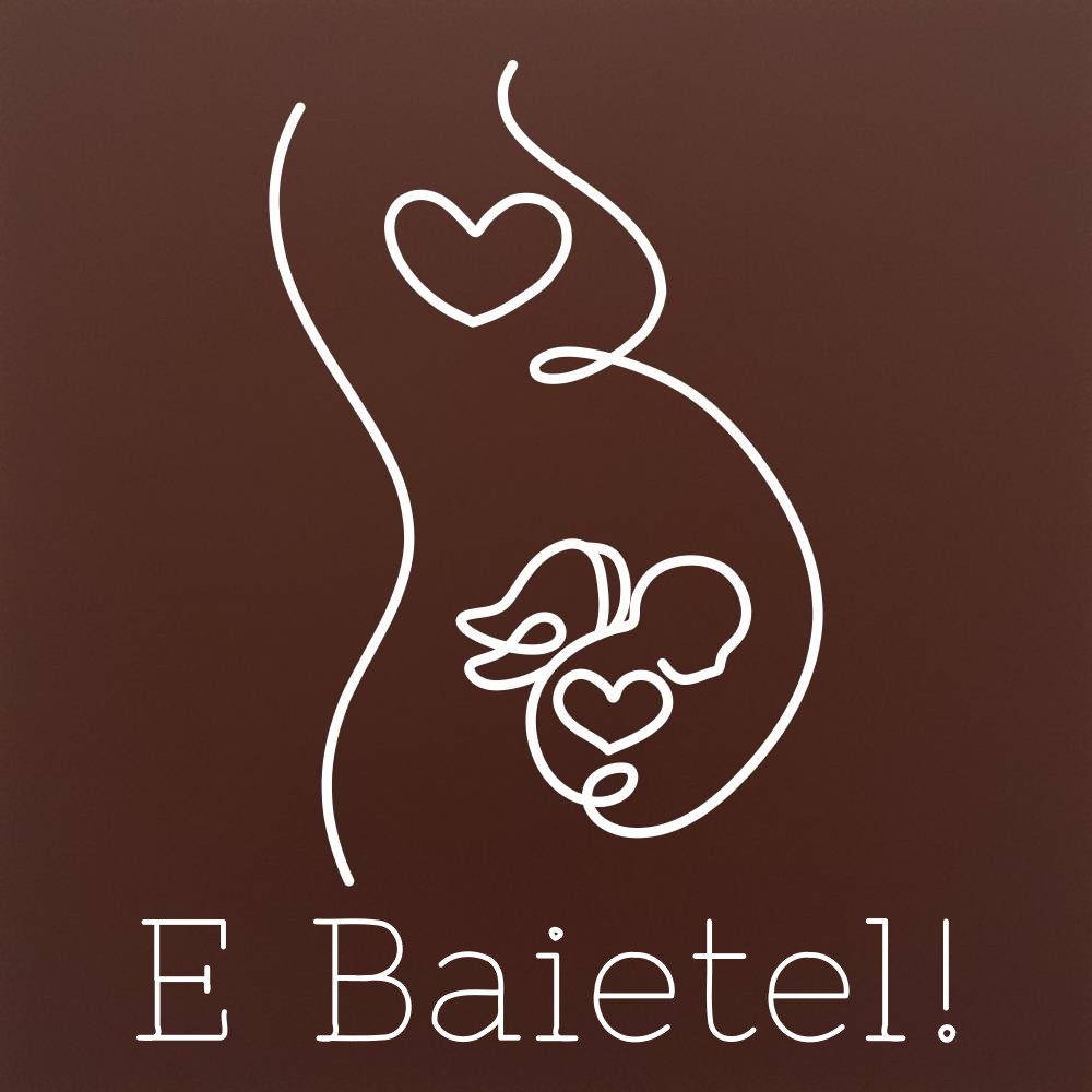 Tableta din ciocolata – Silueta sarcina – Baietel – model alb pe ciocolata