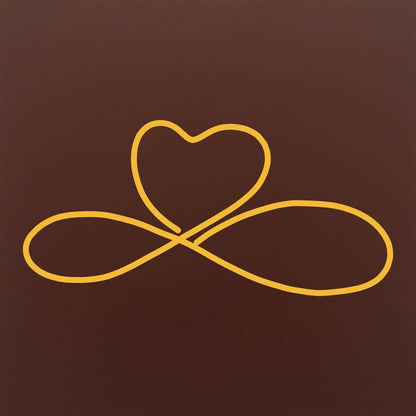 Tableta din ciocolata – Infinity Heart – cadou pentru cupluri – model Multicolor pe ciocolata