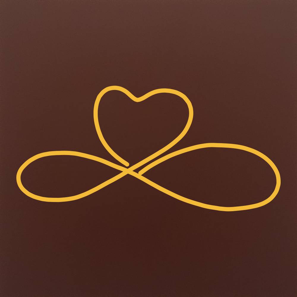 Tableta din ciocolata – Infinity Heart – cadou pentru cupluri – model Multicolor pe ciocolata